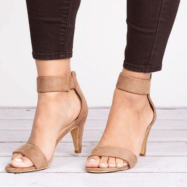 

women sandals summer casual peep toe shoes high heels party sandals women zipper sandalias mujer size 35-43 drop shipping, Black