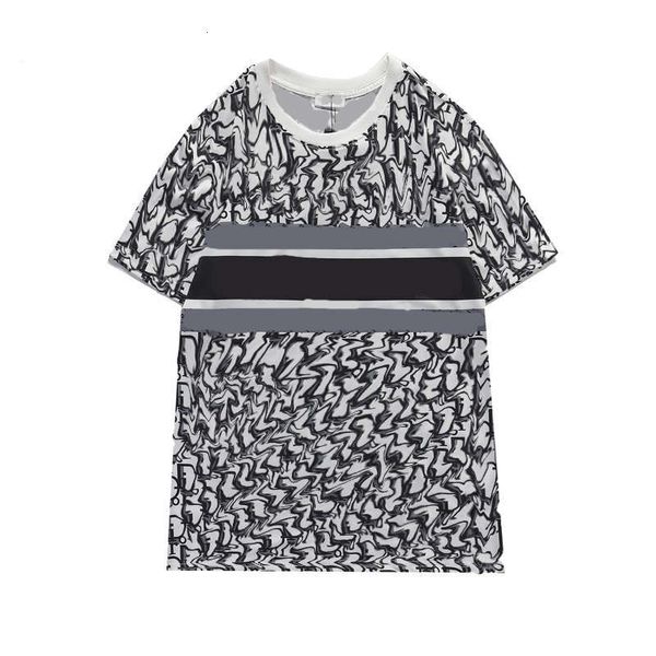 

21ss new men's t-shirts classic contrast color geometric pattern summer tees clothing men women tees size m-xxl, White;black