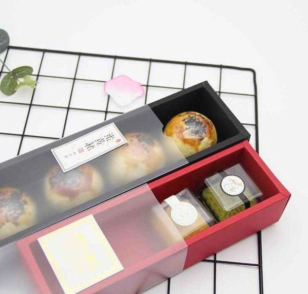 

23*6.2*4.9cm pvc cap macaron boxes high grade macaron/moon cake box drawer cake box cookies biscuit packing 100pcs/lot wholesale