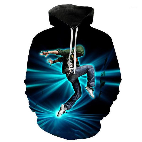 

3d streetwear punk harajuku hip hop break dance hoodie sweatshirt breakdance hoodies fashion cool street dance hoody pullover1, Black