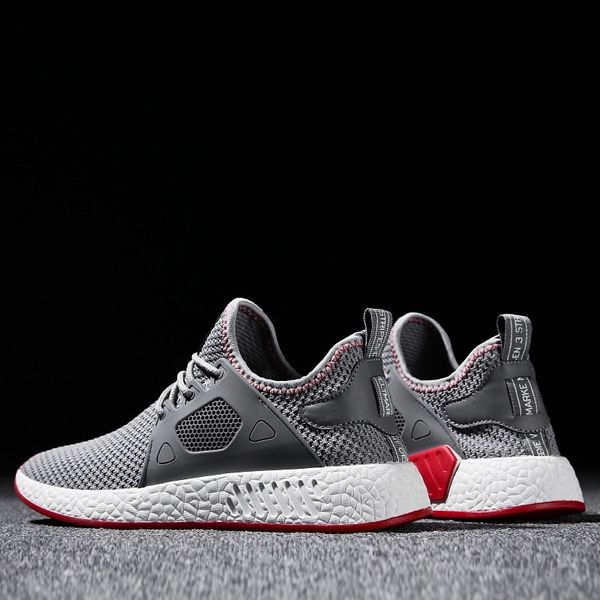 

fashion men shoes casual weaving fly mesh breathable light soft black slipon mens shoe male trainers sneakers human race y200106