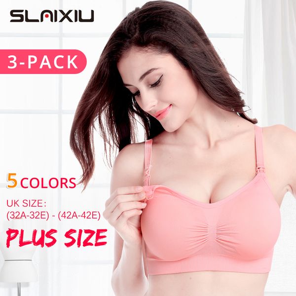

3-pack cotton maternity nursing bra for feeding pregnant breastfeeding pregnancy women sleeping bras lj200917, White