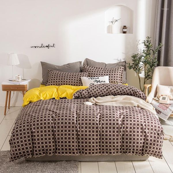 

2020 new arrival 3/4pcs bedding set skin-friendly bed linen comforter duvet cover flat bed sheet pillowcase home textile1