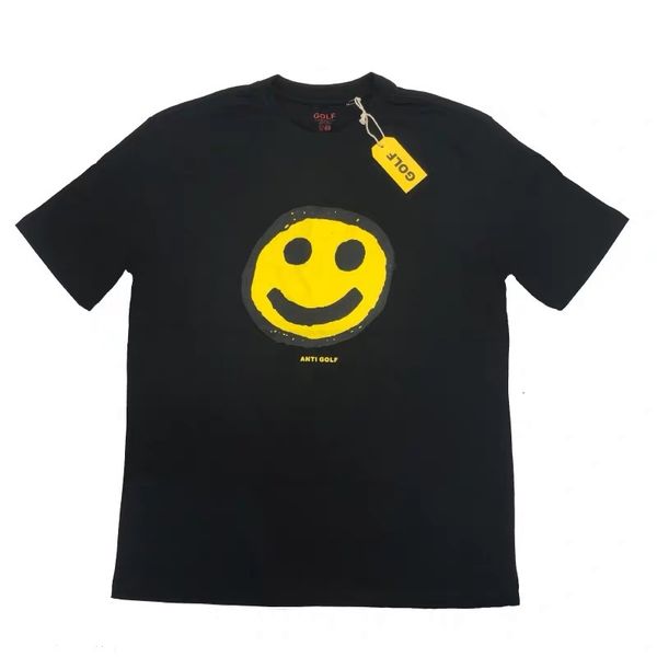 

2021 new smile anti golf le fleur tyler the creator t shirts t-shirt hip hop skateboard street cotton t-shirts tee n329 dspb, Black