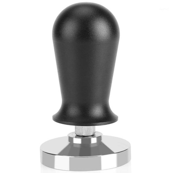 

54mm stainless steel coffee tamper press flat base espresso beans with hand press coffee hammer tools1