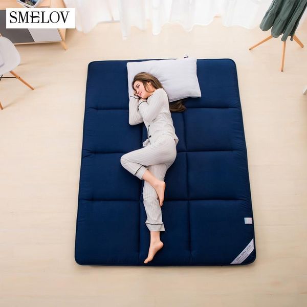 

pure color thicken sleeping bed mattress folded massager yoga tatami mattresses floor mat double single ers other bedding supplies