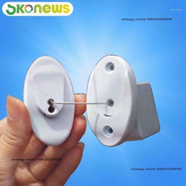 

50pcs mobile phone security stand dummy phone anti theft display holder black white square oval retractable pull wire box1