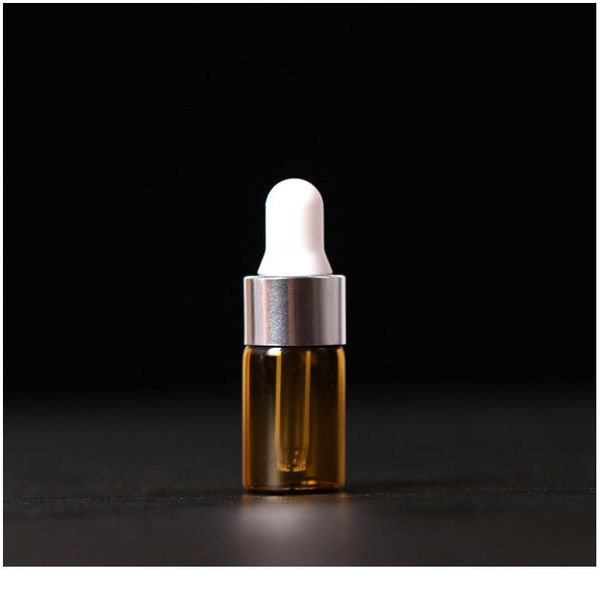 

100pcs/lot l clear glass dropper perfume bottle amber latex enssential oil bottle with glass stick sample te qylcib