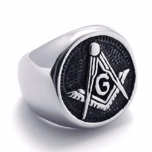 

cluster rings special devise embossed enamel stamped ason masonic ring stainless steel in black designed for gentlemen, Golden;silver