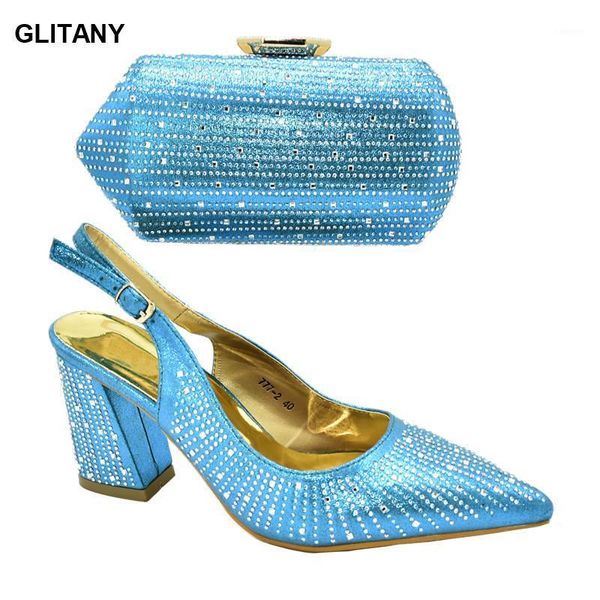 

african wedding shoes and bag set decorated with appliques italian shoe with matching bags pointed toe square heel1, Black