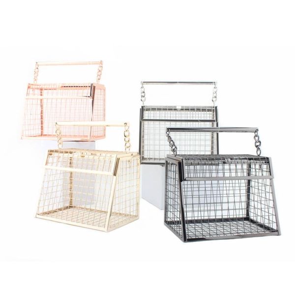 

metal hollow out evening bag for women tote bags clutch cage handbag wedding prom party