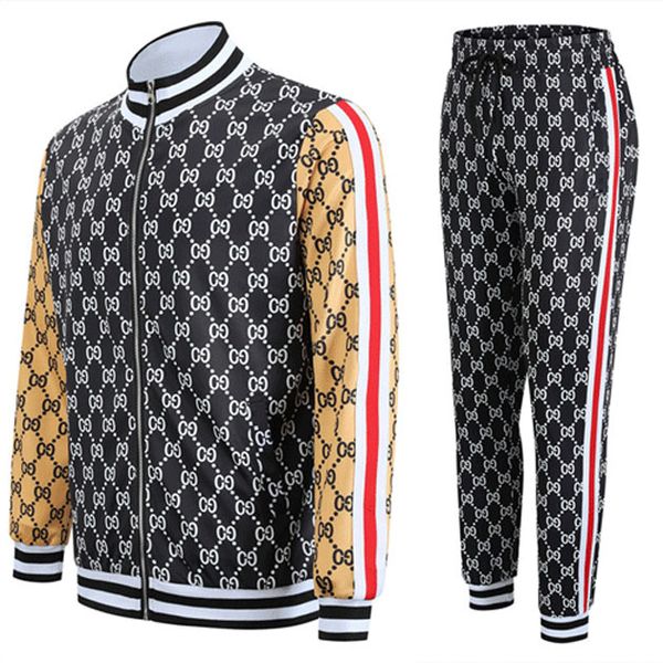 

p6 бренд европейский хип-хоп напечатанный с длинным рукавом sportswear лето новый v шеи вышитые хлопчатобумажные мужские костюмы фабрики фор, Gray