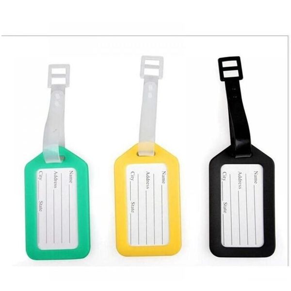 

pvc plastic luggage tag holder labels strap name address id suitcase bag baggage travel lugga qylusk mj_bag