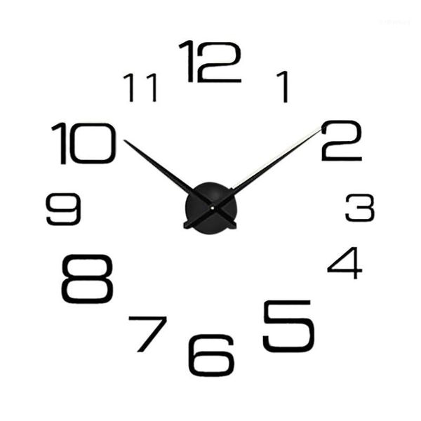 

wall clocks clock acrylic modern diy creative digital mirror home decoration decor kitchen mural decal1