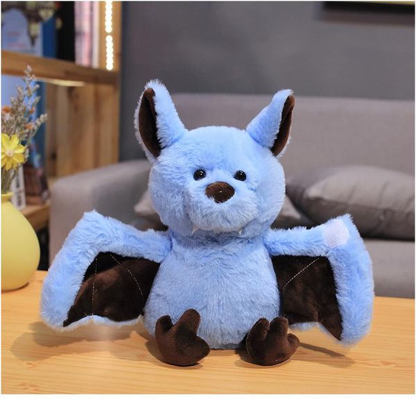 

24cm cute bat plush toys stuffed funny animals dolls soft baby sleep pillow for kids girls boys children birthday christ wmtaei, Gray;blue