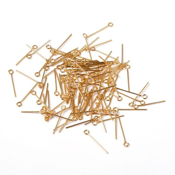 

200pcs brass eyepins silver golden black plated jewelry making findings 20x0.7mm hole 2mm