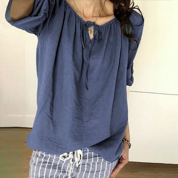 

running jerseys women short sleeve loose ladies summer casual strap solid color blouses clothing1, Black;blue