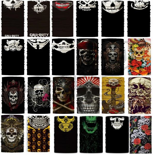 

headscarf new halloween skull headbands multifunctional seamless variable magic scarf sport mask party ma