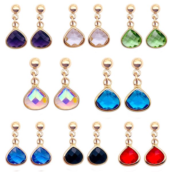 

nieuwe oortwerp fashion crystal diskle oorbellen luxe transpant glas koper metalen oor oorbellen voor vrouwen party party, Silver