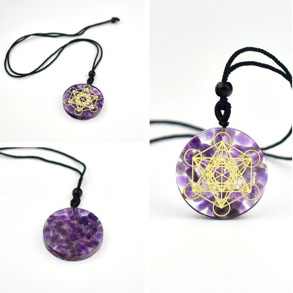 

10 pcs gold plated lucky star many color stone and resin necklace rope chain pendant orgone energy jewelry, Silver