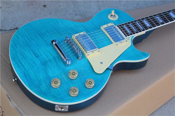 

6 strings blue electric guitar, delivery, guitars