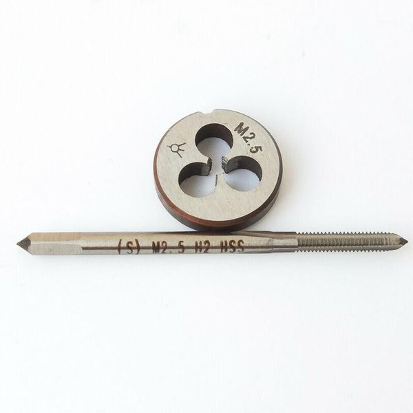 

1x tap m2.5 + 1x die tap+die m2.5 right hand kit metalworking reliable1