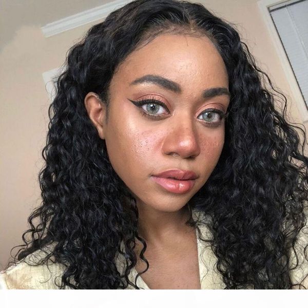 

deep curly u part wig 130% density natural malaysian human hair wigs non lace wigs for black women 8-26 inch, Black;brown