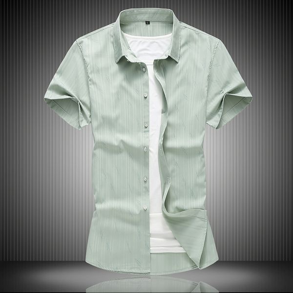

2021 new fashion design short sleeves blue white male beach shirt summer clothes oversize 5xl 6xl 7xl mrtt, White;black