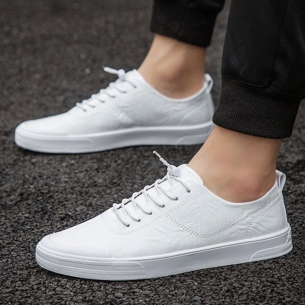 

fashion men's shoes lace-up leather casual shoes men trend shoe cool white loafers flats designer shoes man tenis #gd5p