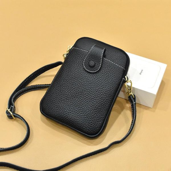 

genuine leather women shoulder bags layer leather messenger bag fashion female mobile phone bag mini fashion crossby