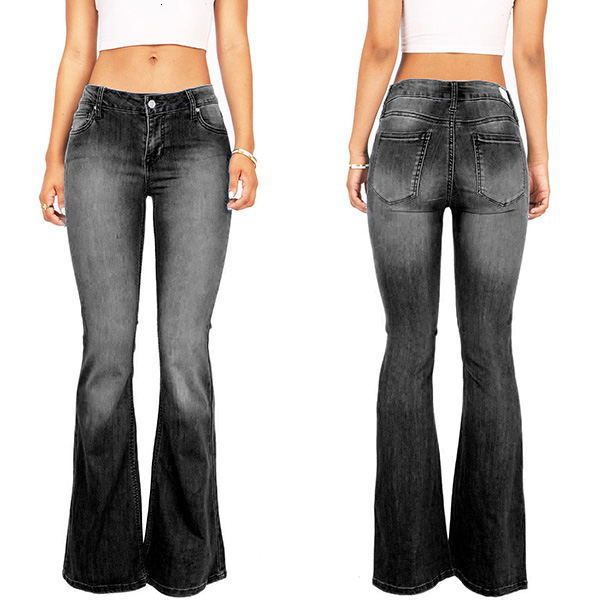 

2020 new jeans stretch slim flared pants, Blue