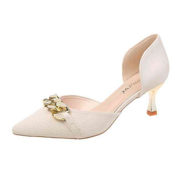 

high dress shoes heels female trend year spring style web celebrity girl fine heel pointed temperament hollow french single, Black