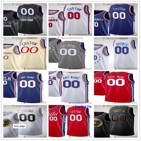 

custom printed 21 joel 25 ben embiid simmons 12 tobias seth harris curry 1 mike terrance scott ferguson ryan allen broekhoff iverson jerseys, Black;red