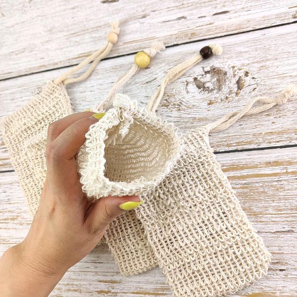 

льняные и портативный мыло мешок ванна трение полотенце мыло ручной работы сумка для хранения вспенивание cleanser face wash bag органически