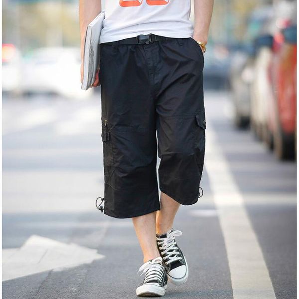 

2021 men's cargo trousers lazer seven electric cotton from belt man cut pants 3b1c, Black;white