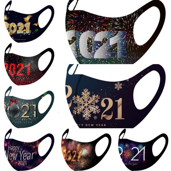 

uhtkxface 2021 new year printed designer mask cold-proof breathable dustproof 3d stereo mouth masks ice silk facemask 6