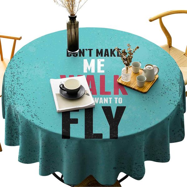 

роскошная круглая таблица ткани устойчивый к морщину гранж фона цитата я хочу летать преодоление препятствий винтажном