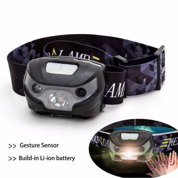 

powerful mini sensor headlamp headlight build in battery waterproof head lamp torch lantern usb rechargeable battery