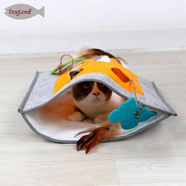 

cat beds & furniture sleeping bag outdoor small pet tunnel captures hidden blankets litter paper hamster vocal puzzle toy