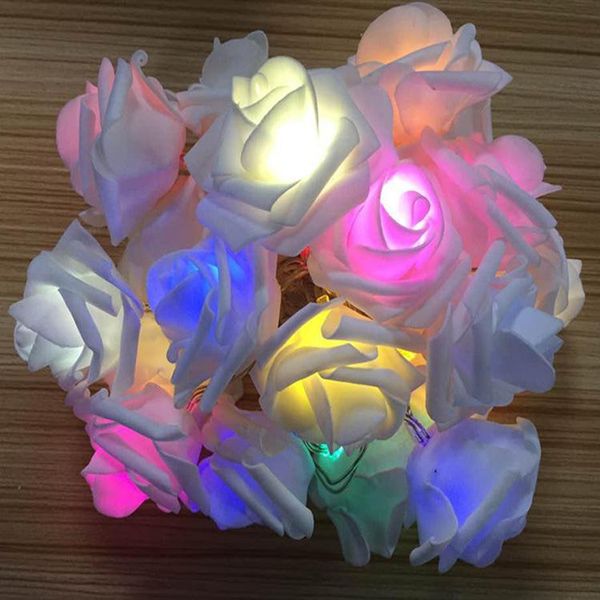 

decorative flowers & wreaths fashion holiday lighting 20 x led novelty rose flower fairy string lights wedding garden party christmas tree d