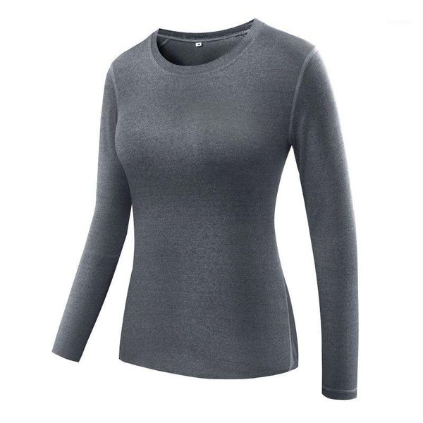 

women gym fitness yoga shirts compression women's sport long sleeve running tees new1, Black;blue