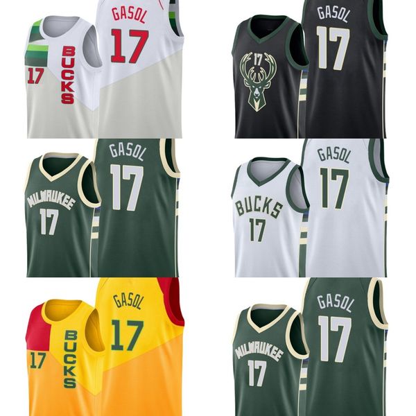 

milwaukee bucks men pau gasol basketball jersey, Black