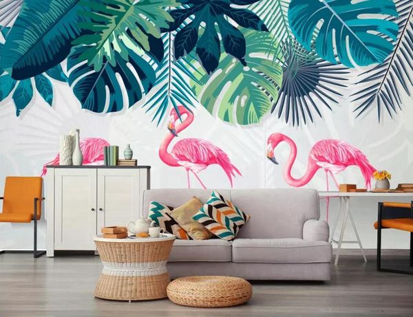 

wallpapers [self-adhesive] 3d flamingo 17711 wall paper mural print decal murals1