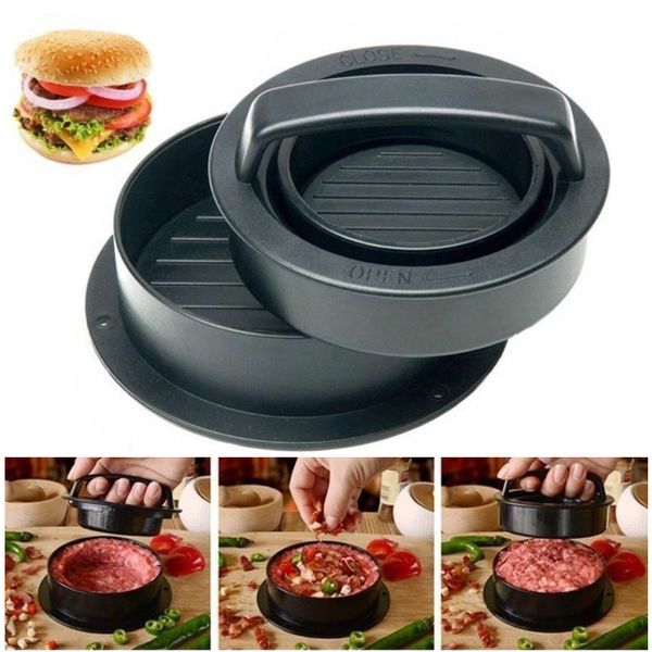 

around hamburg press plastic hamburger maker for meat grill burger patty press mold kitchen tool