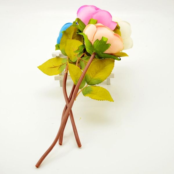 

шелковые розы букет для гостиной ваза главная свадебные украшения автомобиля тычинки аксессуары diy дешевая искусственная цветочная композиц