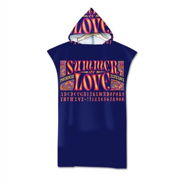 

towel retro printed words beach for man woman letters hooded bath baby children toallas de ducha