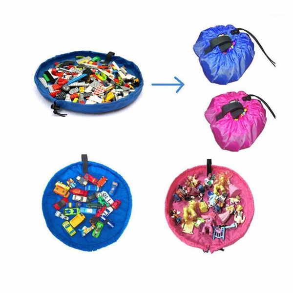 

150cm kids baby play mat large storage bags toys organizer blanket rug boxes1