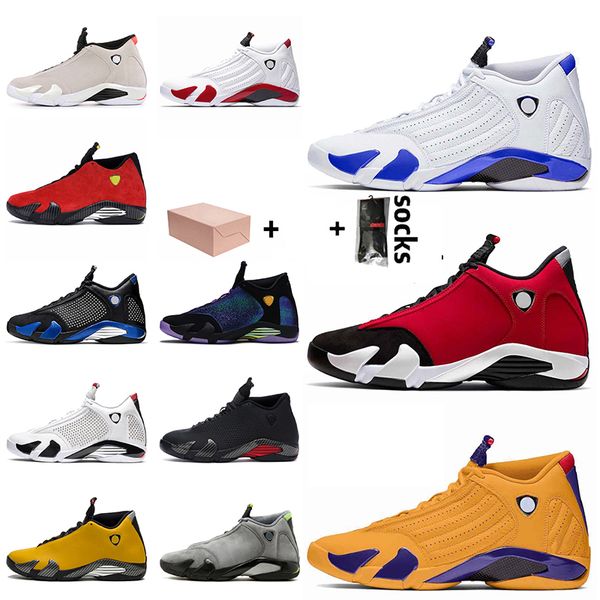 

wholesale with box 2021 jumpman 14 14s mens basketball shoes hyper royal university gold gym red trainers sneakers, White;red