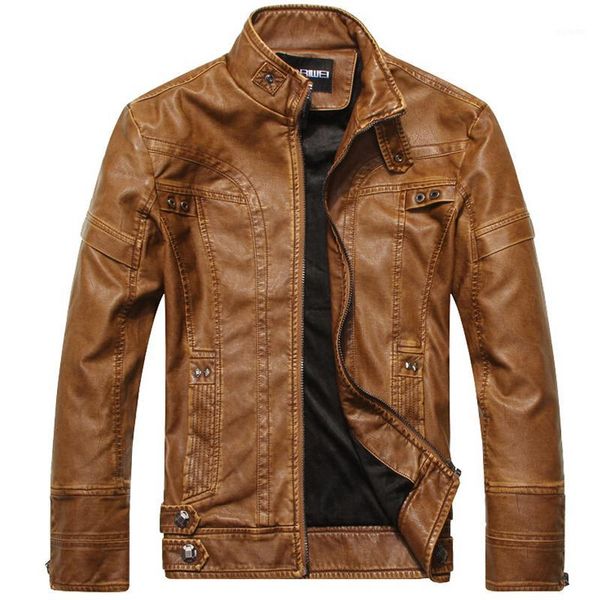 

leather jacket men motorcycle jackets jaqueta de couro masculina motoqueiro casaco mens leather bomber jacket male veste homme1, Black