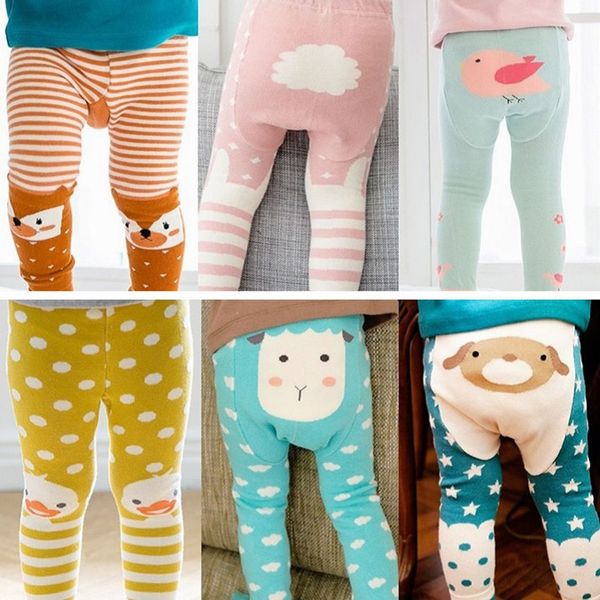 

cartoon children tights baby girls kids pants cute animal toddler girls boys children dots tights pant leggins for children, Blue
